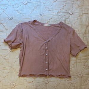 dusty pink blouse
